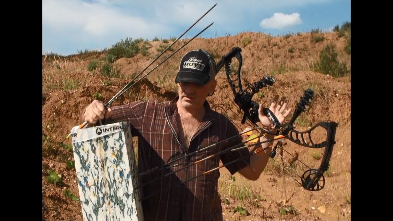 Стрельба на 100 метров из лука HOYT FACTOR 2014, пристрелка лука на 20-150 метров