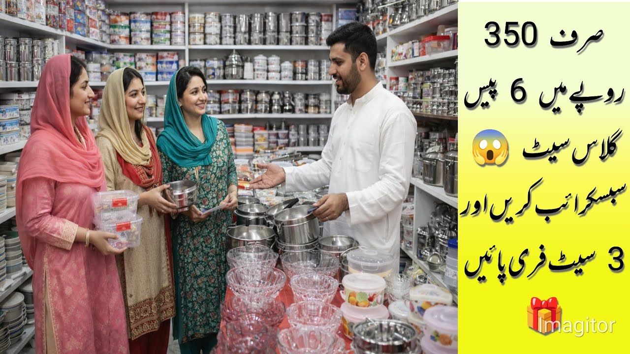 شیشے کی کٹوری 6 پیس سیٹ صرف 350 روپے میں | محدود وقت آفر 🎉