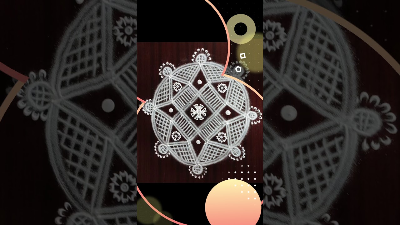 simple and easy Kolam || Double Stroke Kolam || ROVI RANGOLI ||