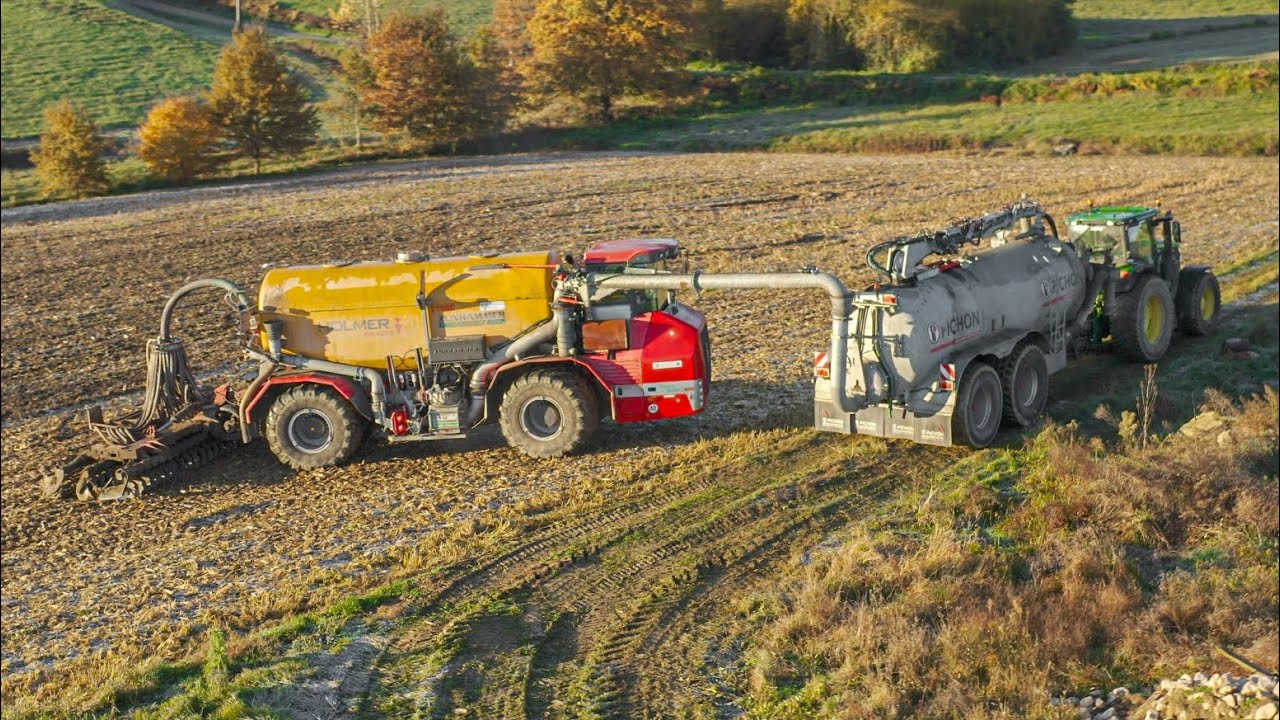 Grosse équipe PICHON pour épauler l'HOLMER TERRA VARIANT 600 à l'épandage de DIGESTAT