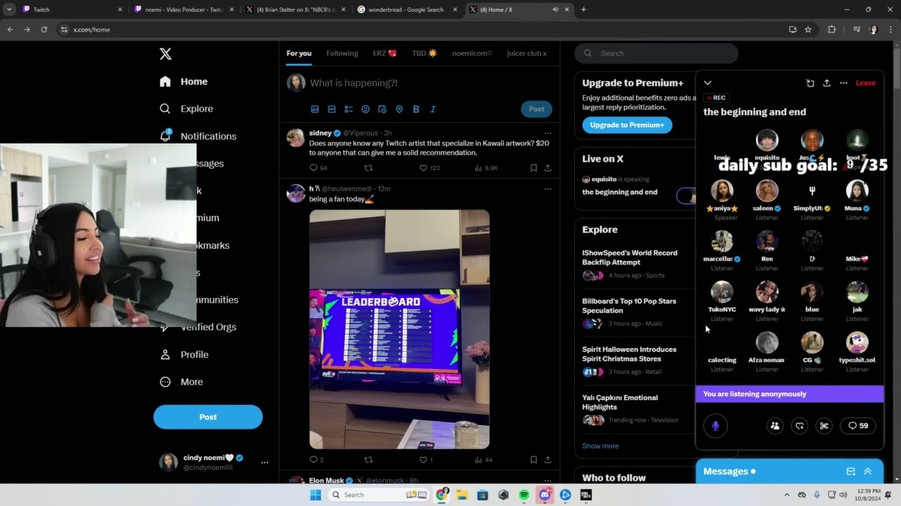 BigEx's Girlfriend Cindy Reacts To Ex, Saleen, & WaviJus Arguing In Twitter Spaces *Must Watch*