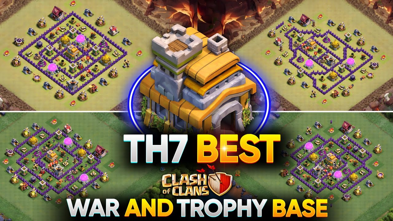 TH7 BEST War & Trophy Base Layouts 2026 | Unbeatable TH7 Base! Clash of Clans