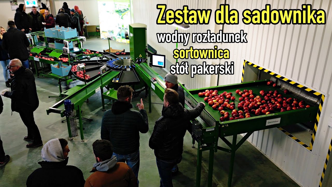 #Sortownica, wodny rozładunek, stół pakerski Green Sort na pokazach u Cezarego Rokickiego