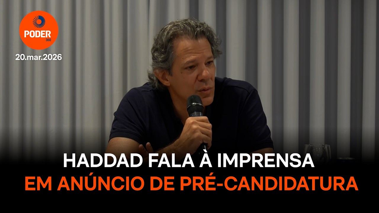 Haddad fala &agrave; imprensa ap&oacute;s anunciar pr&eacute;-candidatura ao governo de S&atilde;o Paulo