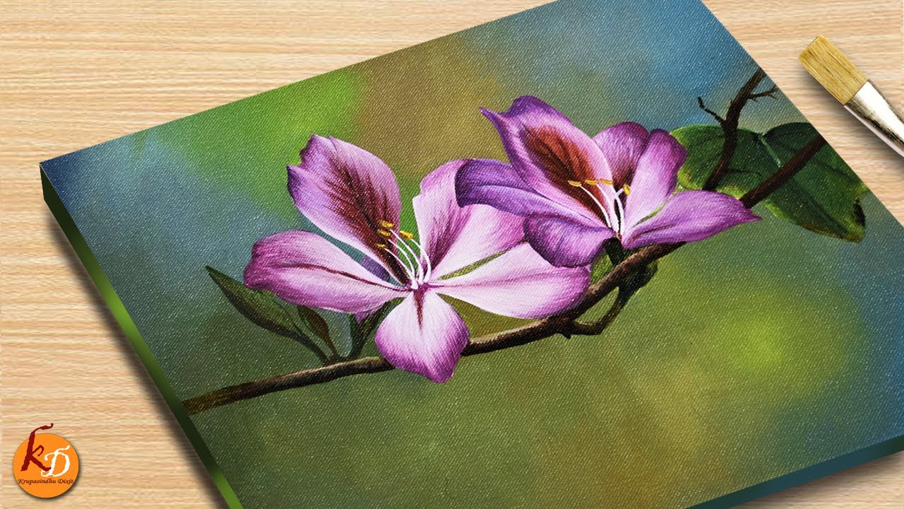 Beautiful flower painting Step by Step🌸 Acrylic painting for beginners | Episode #263