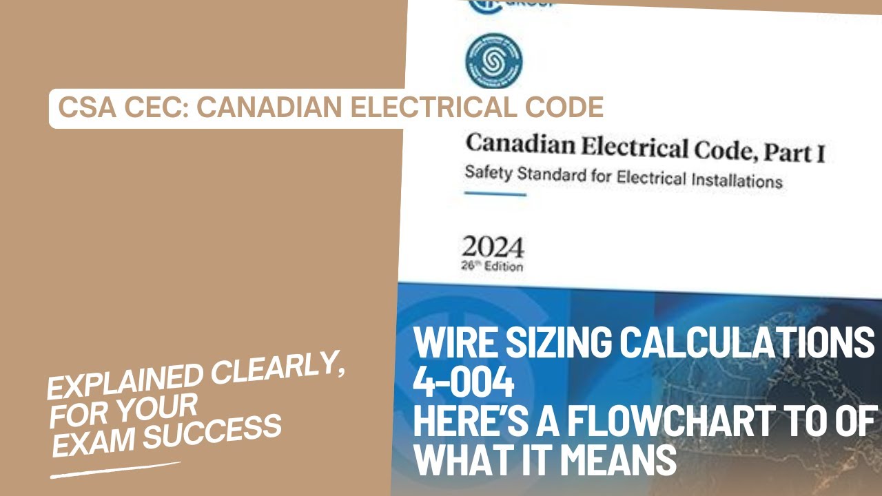Flowchart to Figure out Wire Sizing Calculations in 4-004 of the Canadian Electrical Code CEC