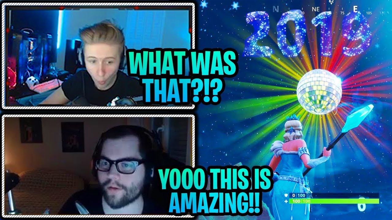 Streamers React to *NEW* EVENT 2019 NEW YEAR (FIREWORKS!) IN GAME Fortnite (FortniteNonStop)