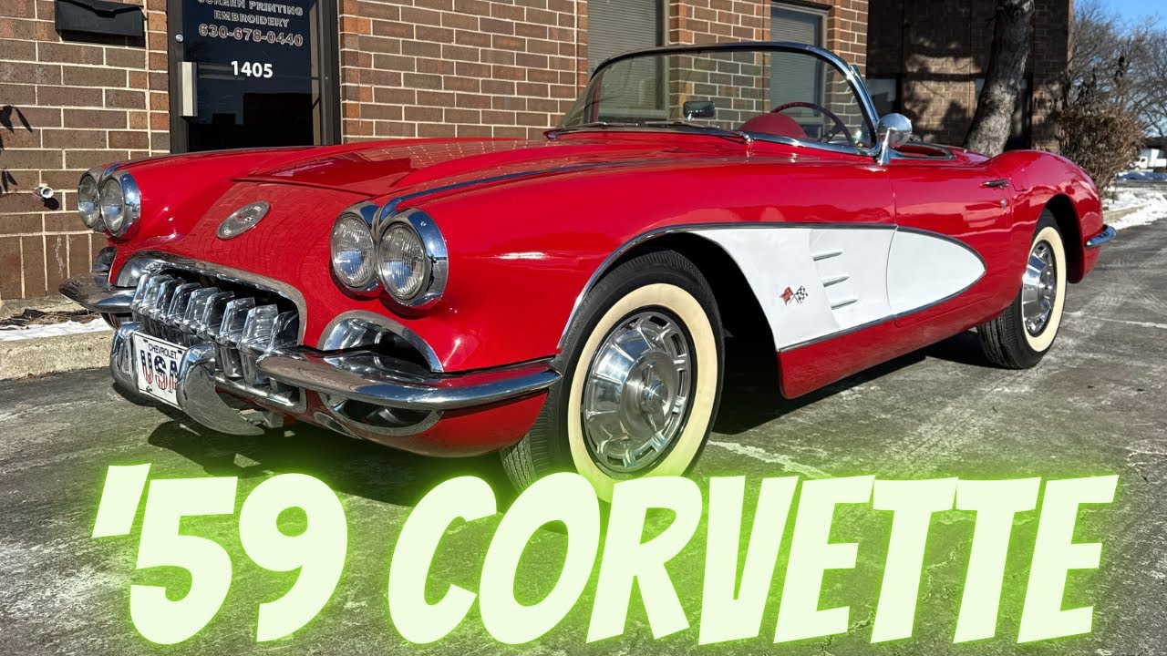 Кабриолет Chevrolet Corvette 1959 года выпуска - двигатель 283 V8 - автоматическая коробка переда...