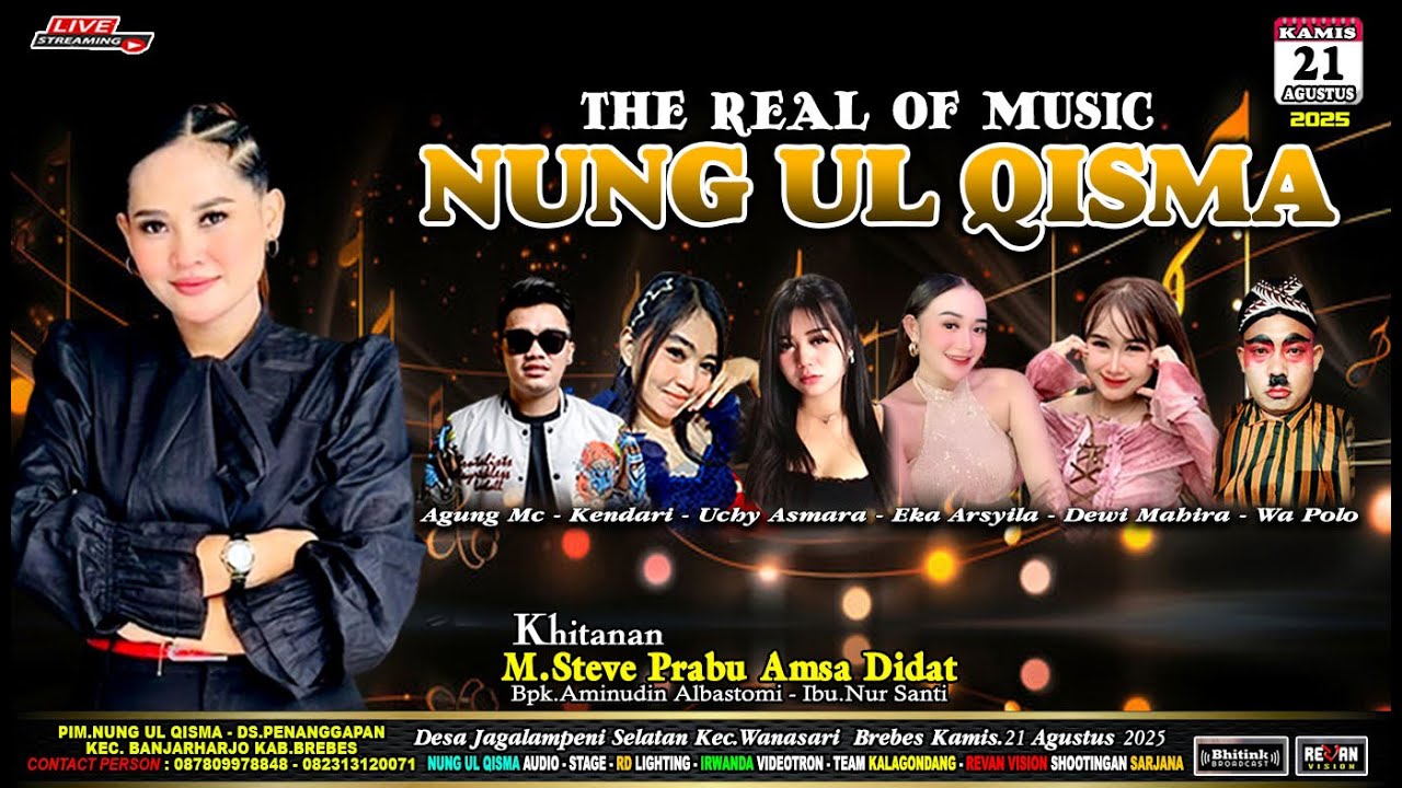 LIVE NUNG UL QISMA DS.. JAGALEMPENI  WANASARI BREBES 21 AGUSTUS 2025 MALAM