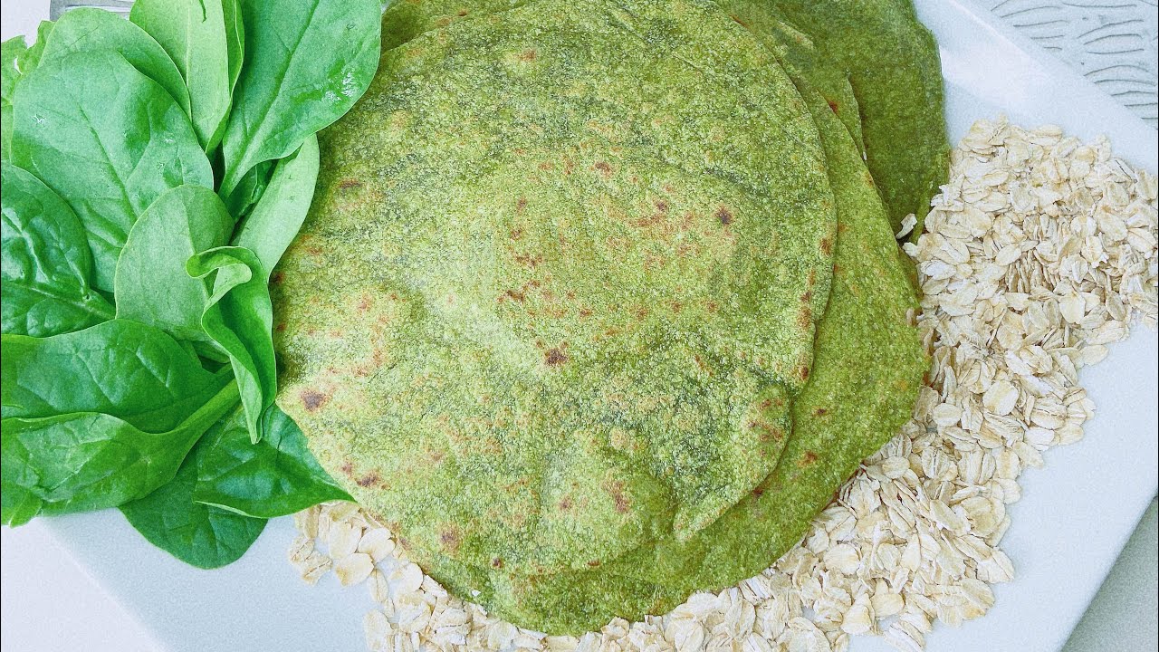 Spinach Tortilla |Oat & Wheat| Homemade Tortilla Recipe