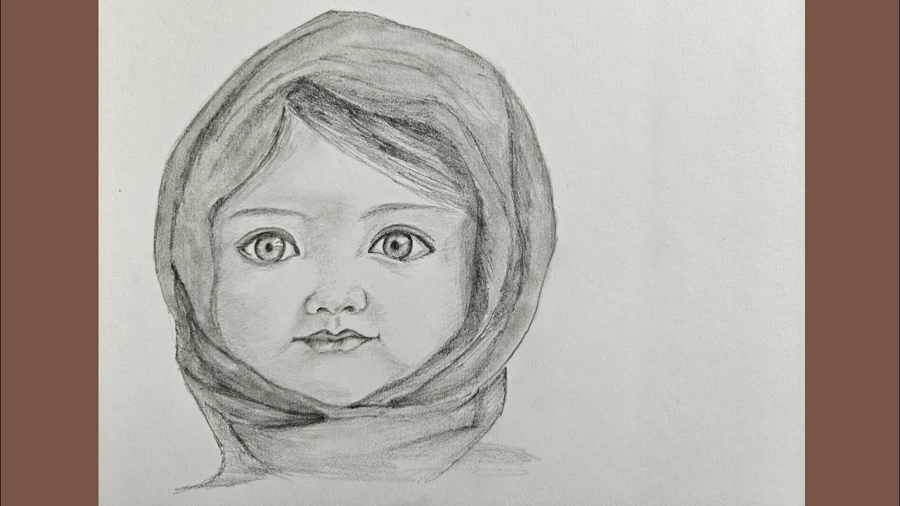 How to make a cute girl face easy// Pencil sketch//easy step by step 