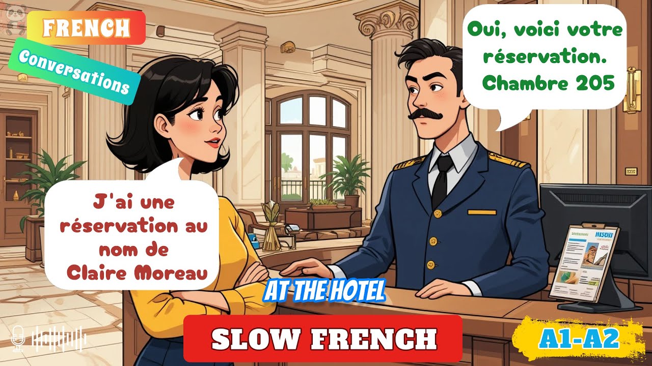 💡 French Conversation for Beginners: At the Hotel | With Subtitle