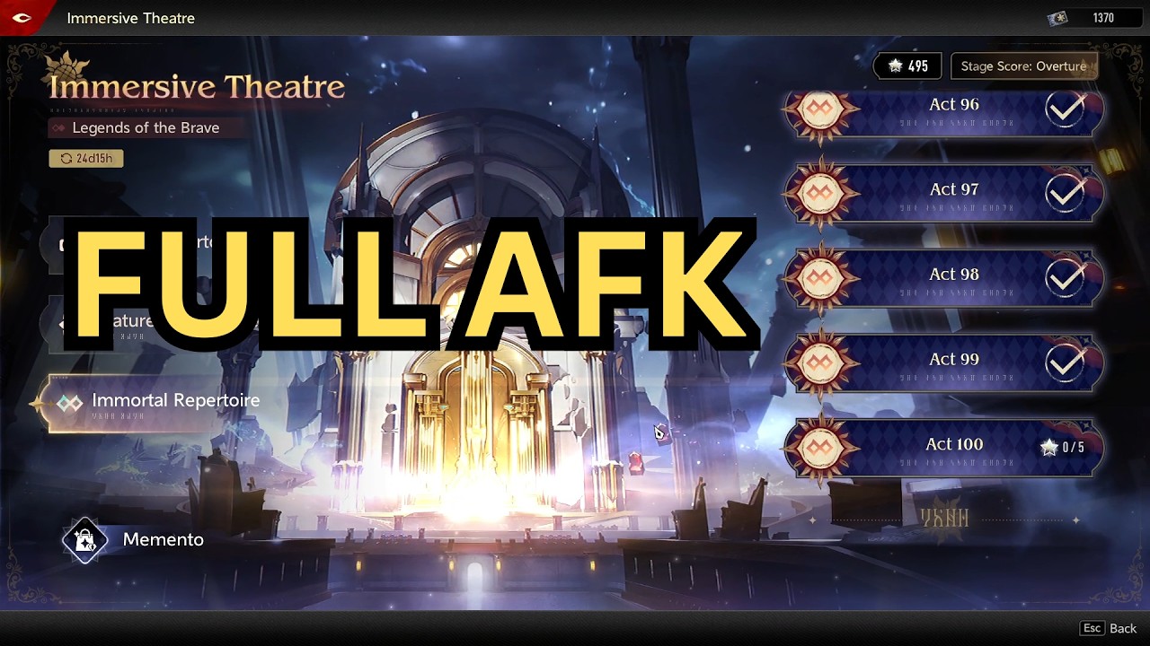 IMMERSIVE THEATRE ACT 100 FULL AFK