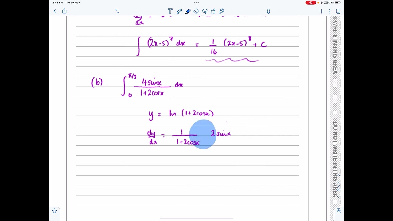 IAL Edexcel Jan 2022 P3, Q3, Integration, Reverse Chain Rule, Nick Peters, WMA13/01