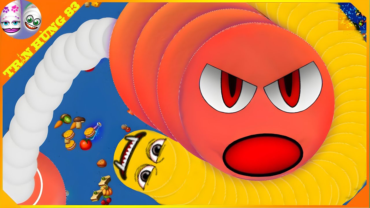 🐍WORMSZONE.IO | ГИГАНТСКАЯ ЗМЕЯ-ПОЛЗУЧОК ТОП 01 / Эпический геймплей Worms Zone! | Trần Hùng 83