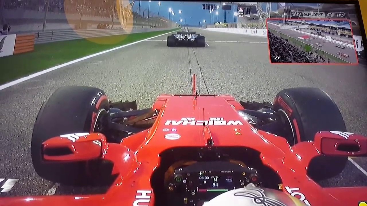 Partenza Vettel gp Bahrain 2017