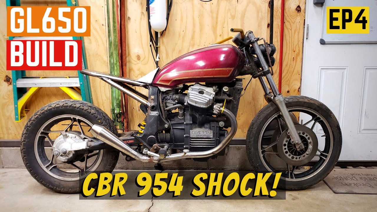Honda GL650 Build - CBR 954 Rear Shock Install! - This is Gonna Be Great! - EP4