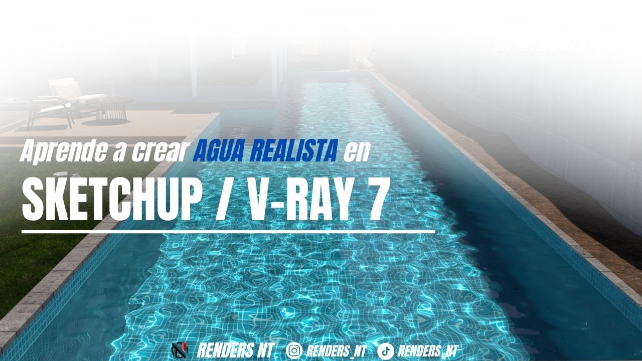 Aprende a crear AGUA REALISTA en V-RAY para SKETCHUP!