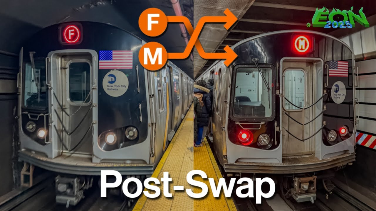 ⁴ᴷ Swapped F and M Train Service Action (12/11/25)