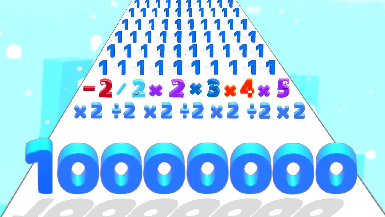 Number Master Run 2048 - Level Up Satisfying Numbers Gameplay (New Number Leveling) Color Math Games