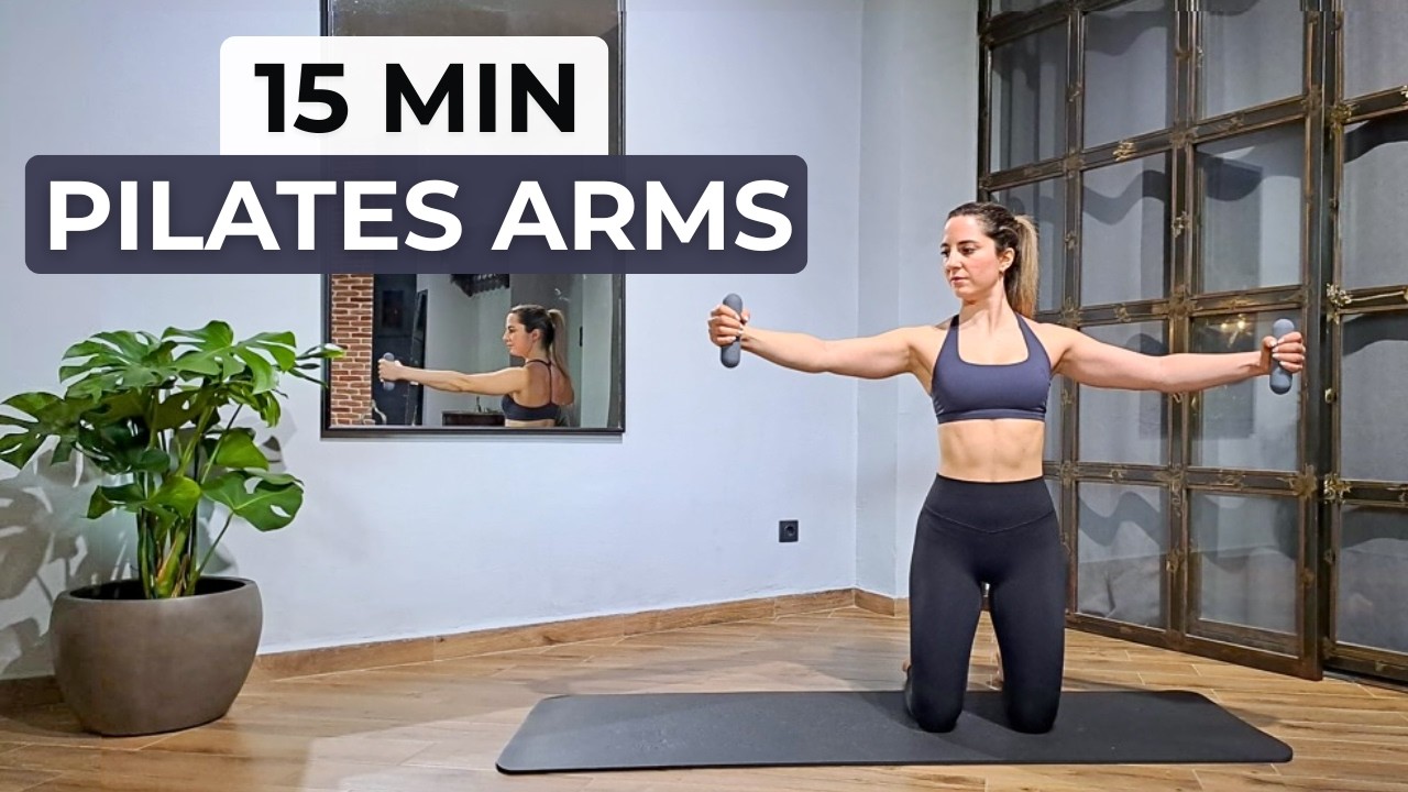 15 MIN PILATES ARMS WORKOUT with Light Weights | Sculpt & Tone 