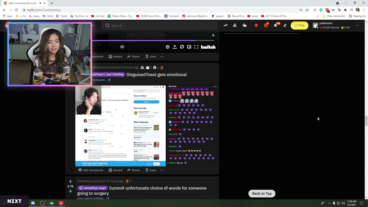 Poki Reacts To Toast Getting Emotional On Stream
