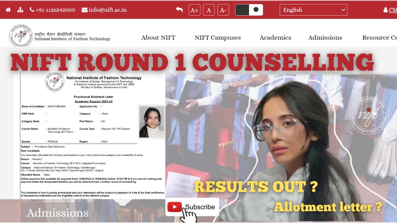 What to do after 1 st round of Nift counselling