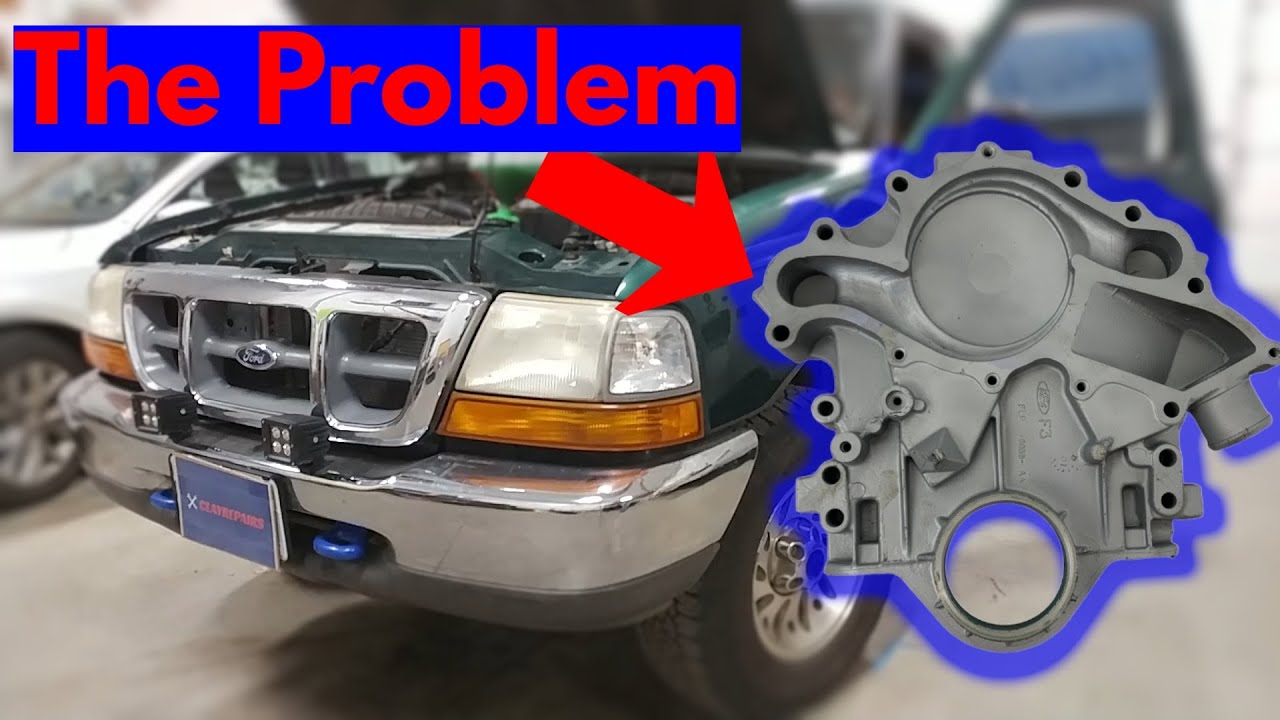 Fixing a Common Coolant leak on my '99 Ranger 3.0 V6 - Timing Cover Gasket Replacement
