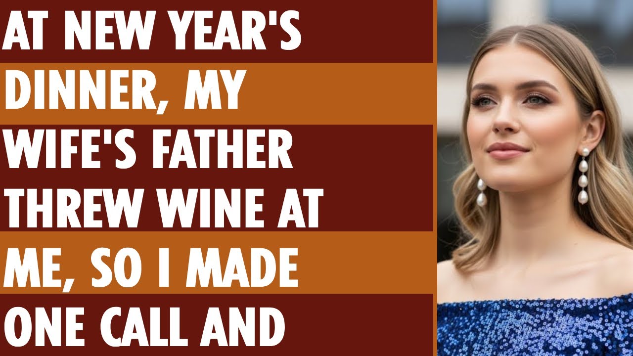 At New Year's Dinner, My Wife's Father Threw Wine At Me, So I Made One Call And