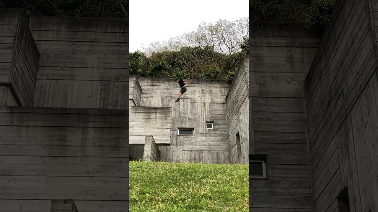 山奥で1人修行するパルクール佐藤惇  #shorts