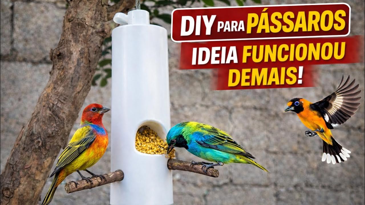 Ideia Simples e Custo Zero que Atraiu Muitos Passarinhos! #Comedouro #DIY #artesanato #Reciclagem