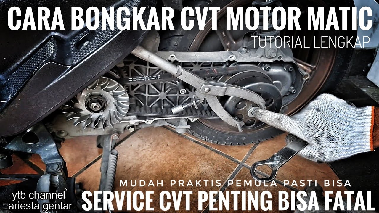 🔴SERVICE CVT MIO TERLENGKAP❗️CARA BONGKAR PEMULA PASTI BISA✅️PART 1