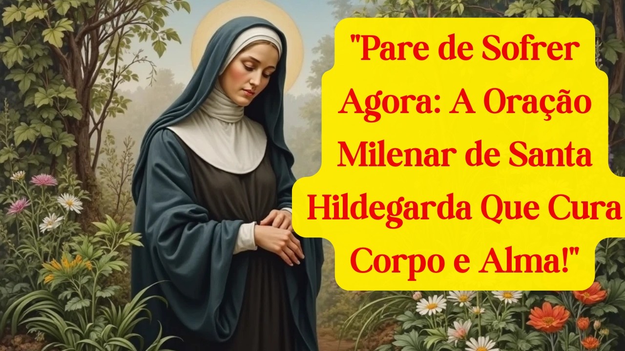 🌟 Ela viu o céu… e pode transformar sua vida hoje! Ore com Santa Hildegarda.