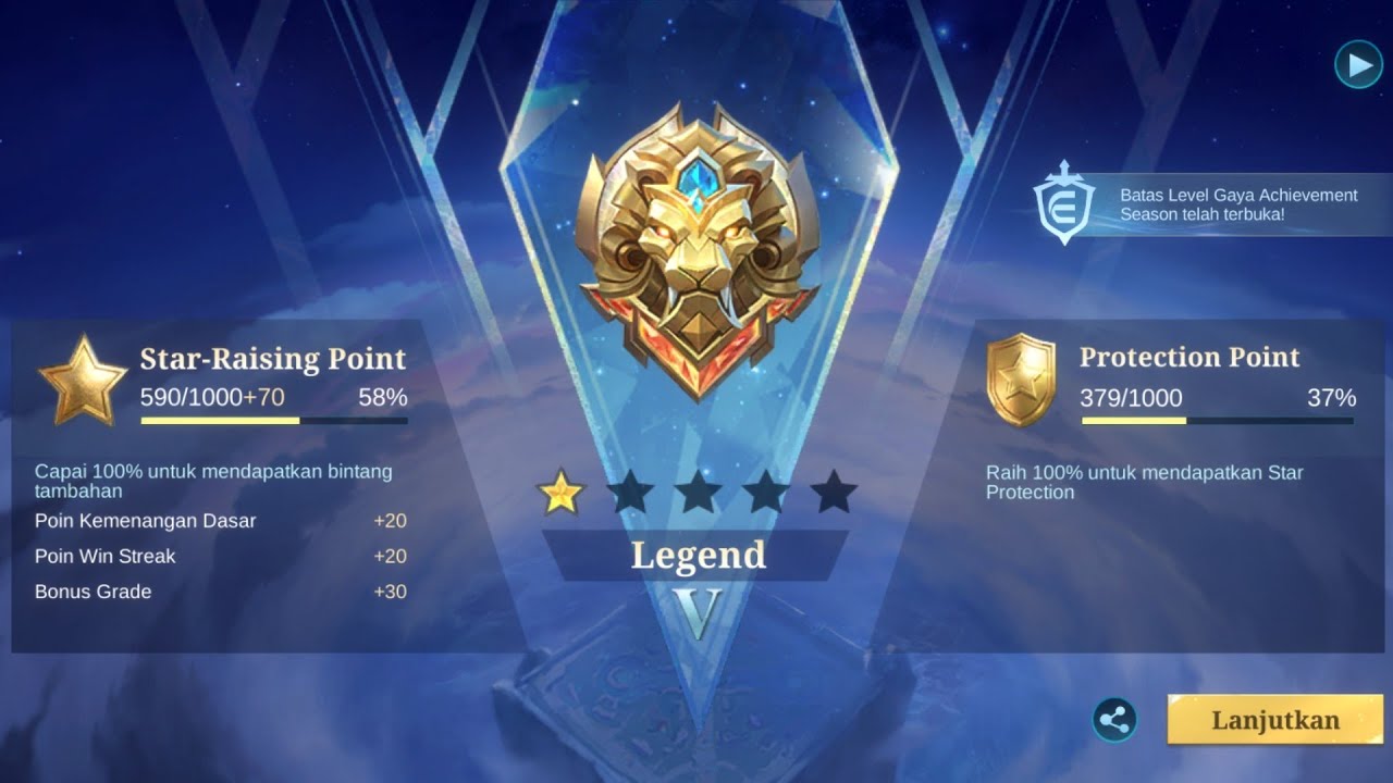 Ahirnya sampai rank legend