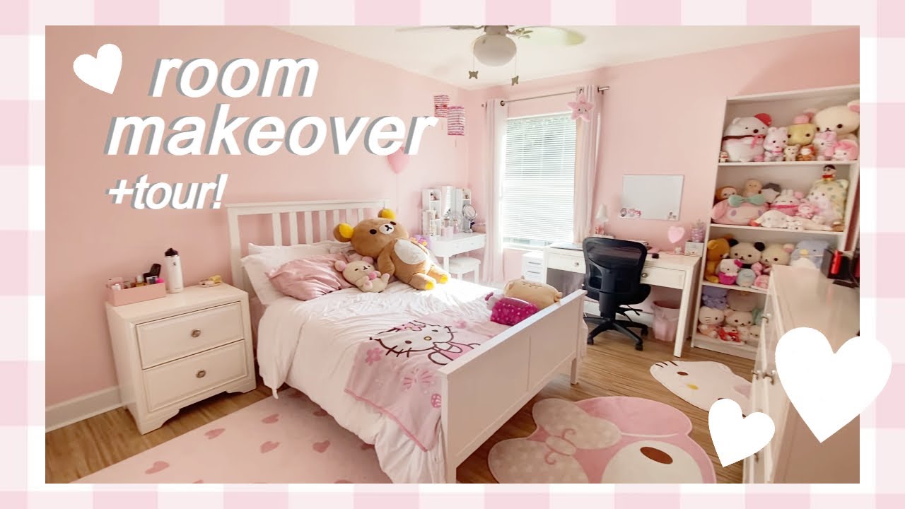 room makeover + tour! 🩷 🐻 (summer 2024)