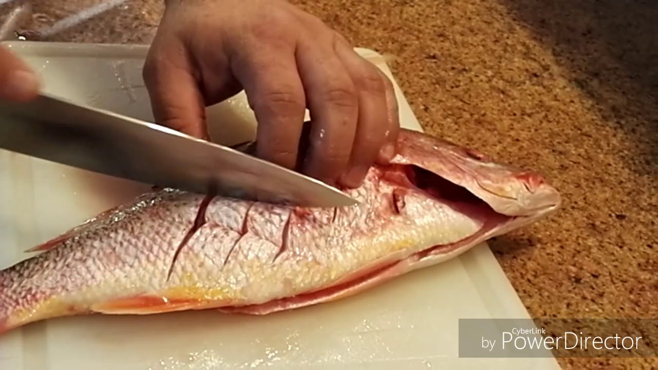 Pargo rojo frito, pescado frito