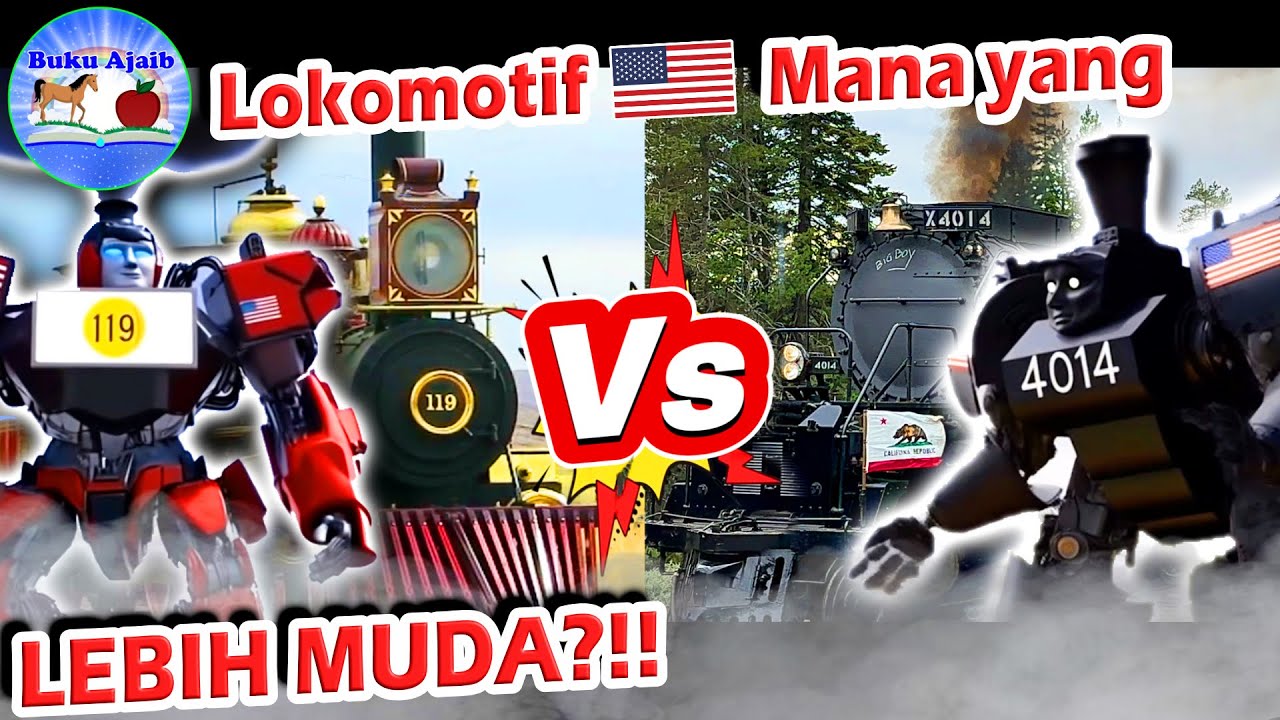 TRANSFORMASI Lokomotif Kereta Uap Amerika Serikat yang Luar Biasa ?! | Sekilas Info | Buku Ajaib