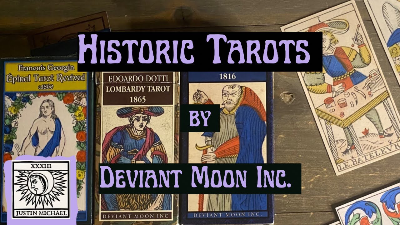 Historic Tarots by Deviant Moon: Epinal Tarot Revived, Joseph Henri Rochias 1816, Edoardo Dotti 1865
