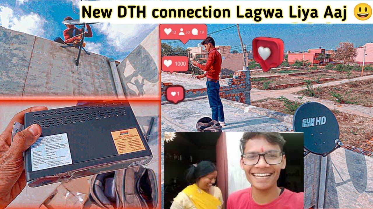 New DTH connection installation / Sun direct DTH New Connection / sun direct SD Setup box ☑️  📡😆