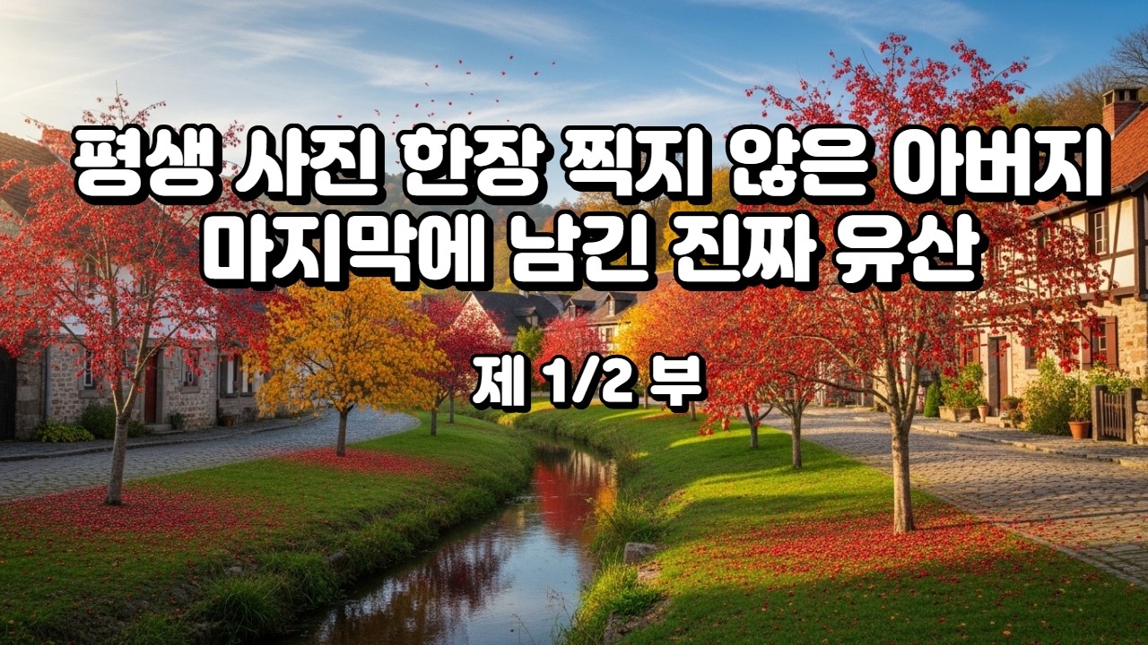 아버지가 평생 사진을 남기지 않은 이유 제 1부#평생사진안찍은아버지 #감동오디오북 #눈물나는이야기 #시니어오디오북 #가슴시린이야기 #인생교훈 #부모와자식 #인생감동 #오디오북추천
