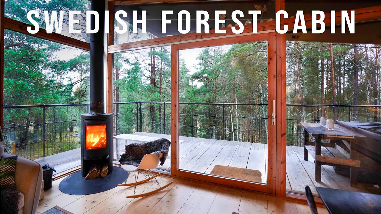 MODERN FOREST CABIN! (Airbnb Cabin Tour)