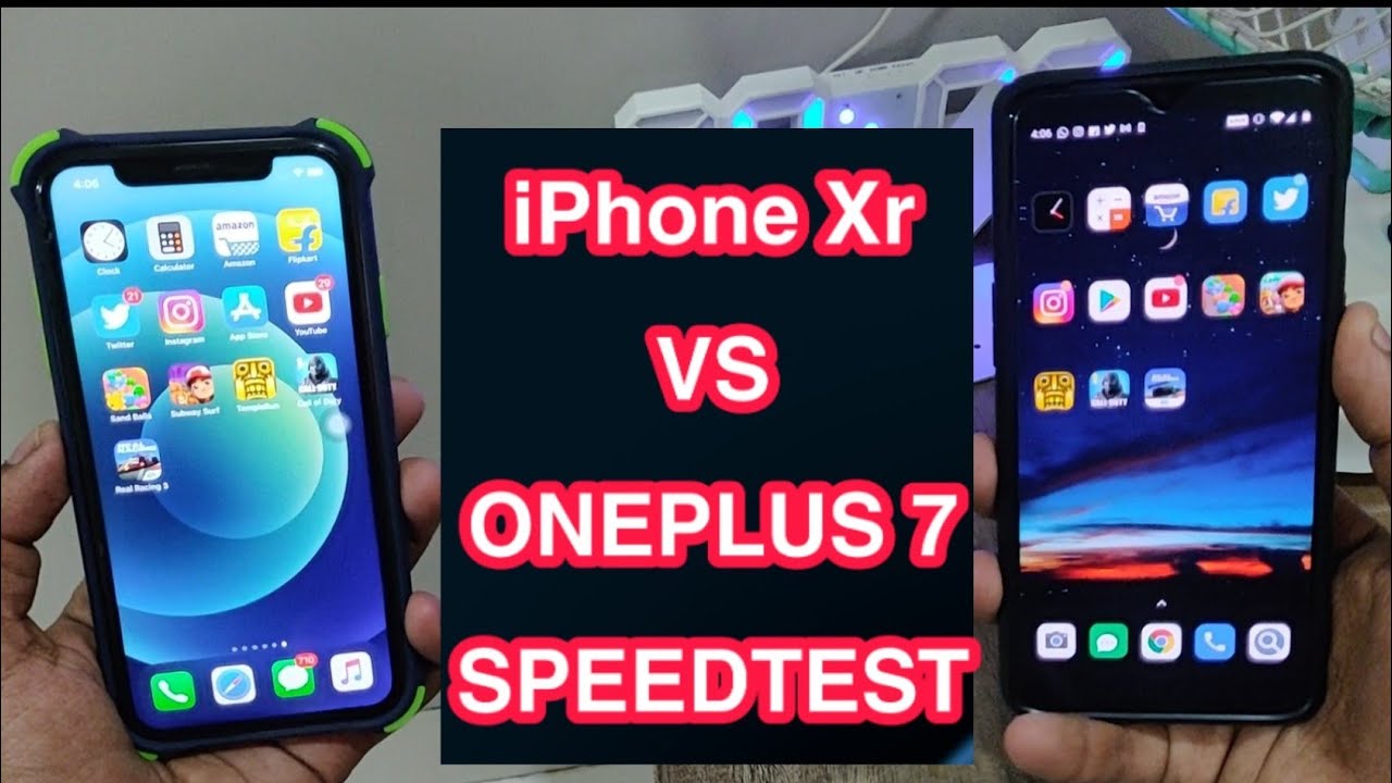 iPhone Xr VS Oneplus 7 Speedtest!