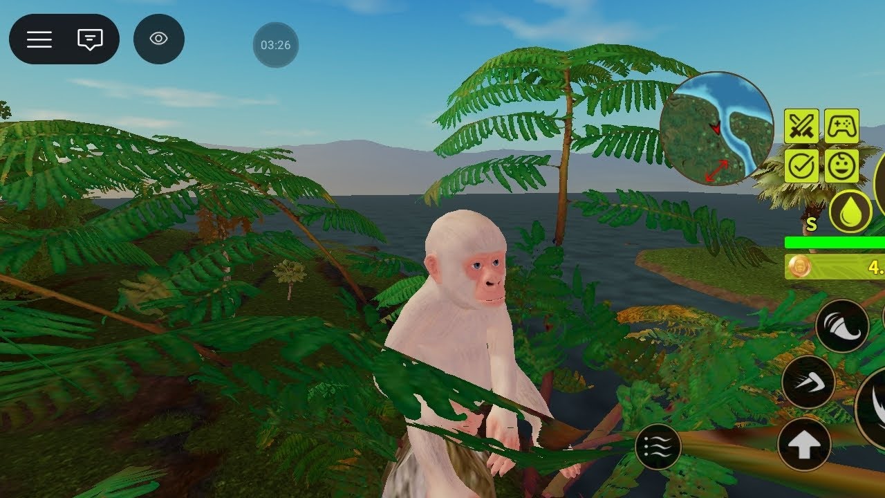  ROBLOX: JOGANDO DE GORILA ALBINO NO JUNGLE LIFE