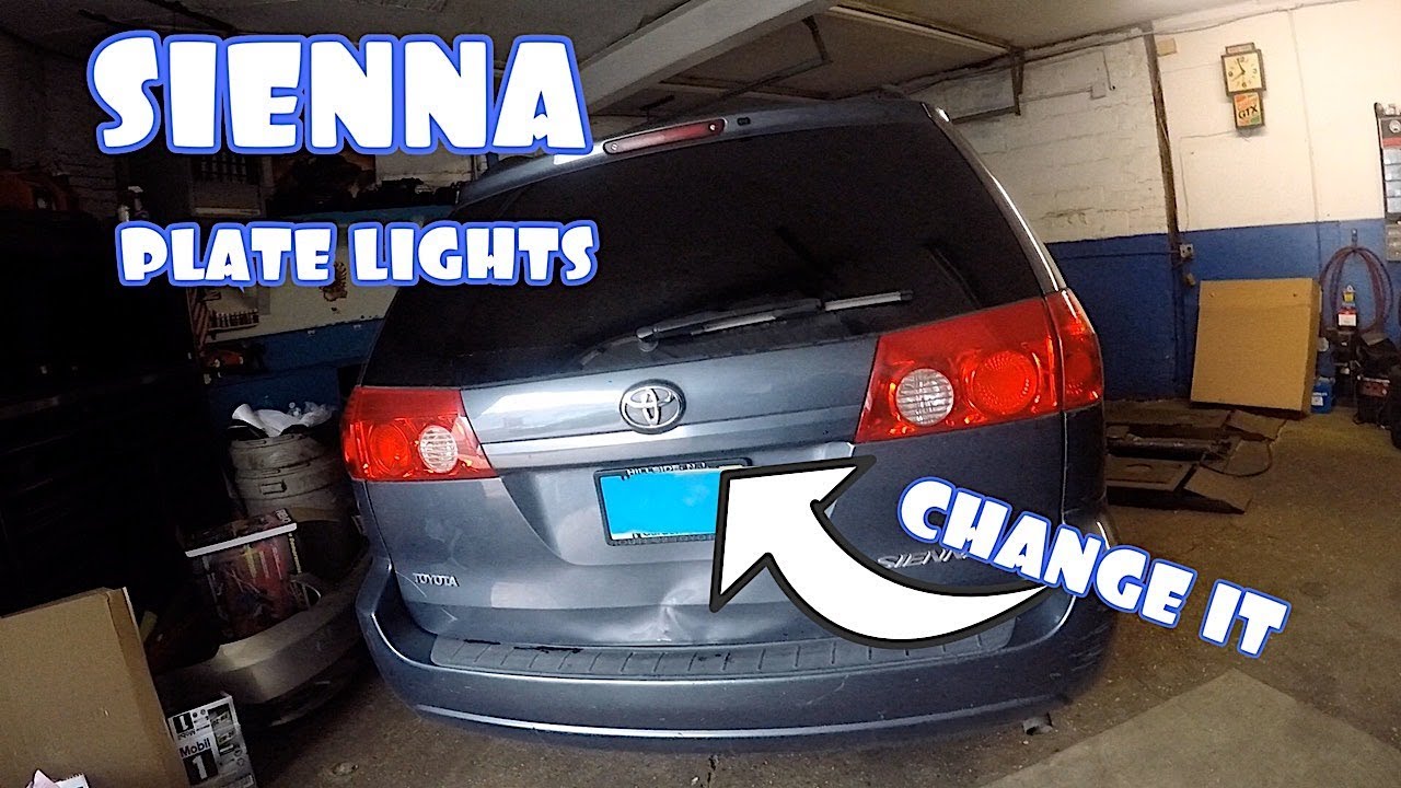 How to replace Plate light bulbs on Toyota Sienna 2008 and other