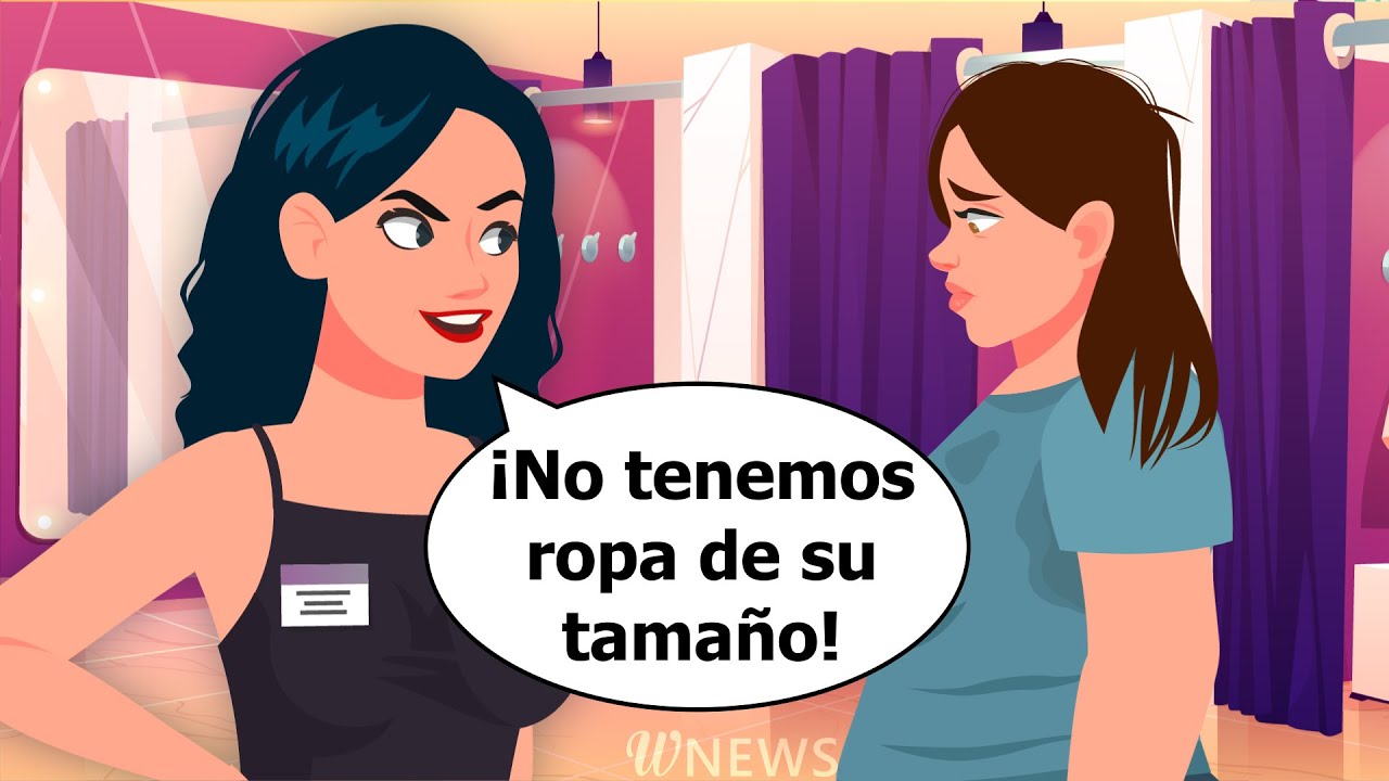 Una chica gordita y sudorosa entró en la tienda deportiva y fue ridiculizada por una consultante