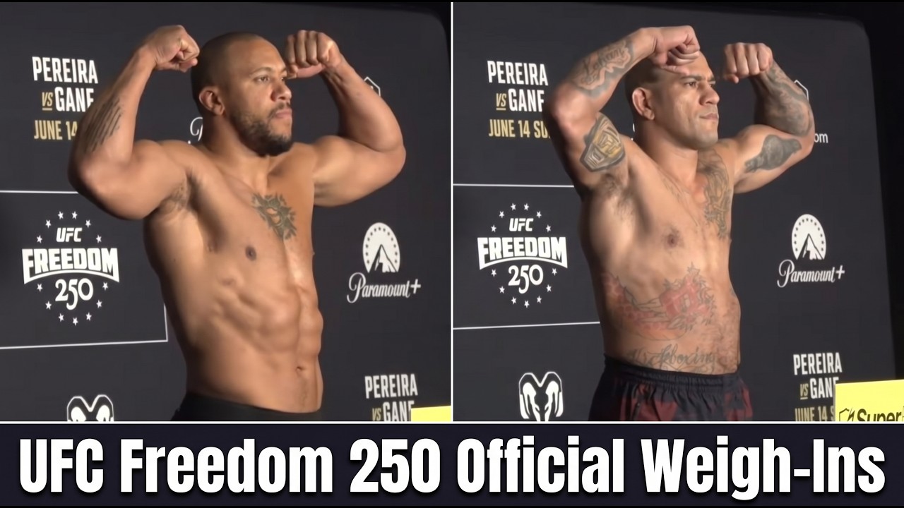 UFC Freedom 250 Official Weigh-Ins: Alex Pereira vs Cyril Gane