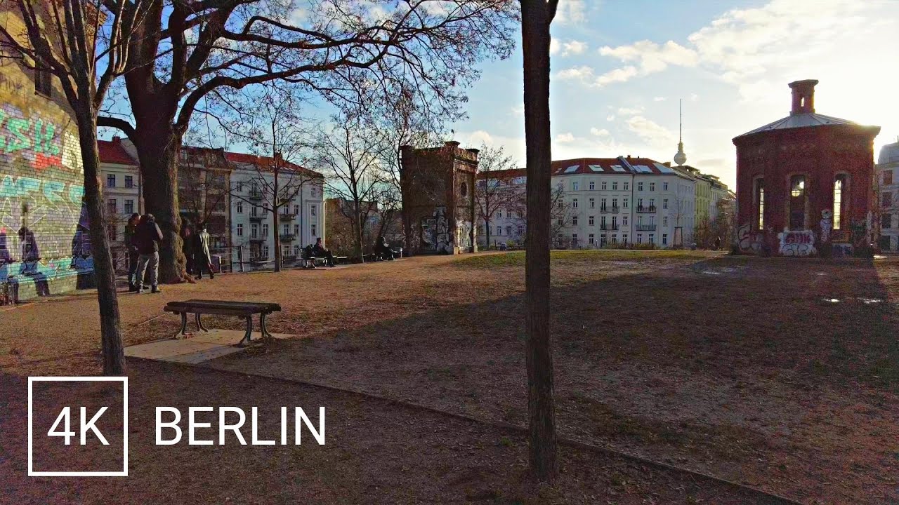 Berlin Walking Tour 🇩🇪 Prenzlauer Berg Walk: Kollwitzplatz, Wasserturm etc. 4K & Binaural 3D Sound 🎧