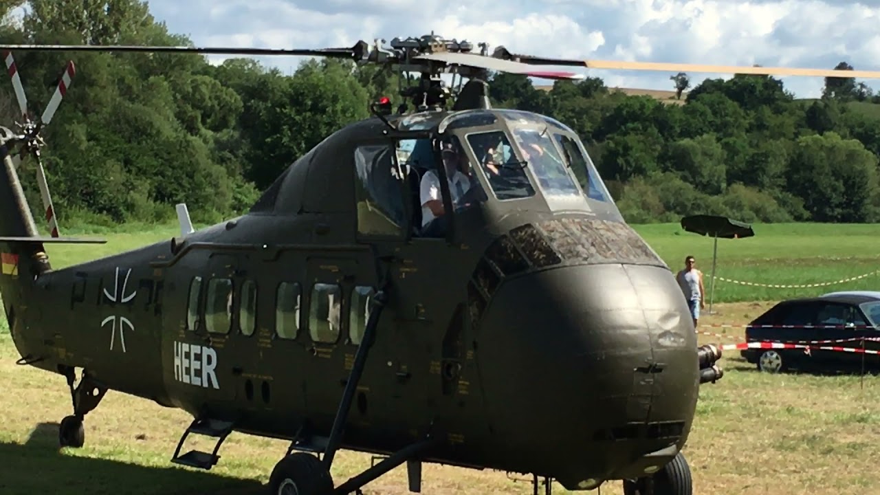 Ankunft und Landung Sikorsky S58 6.8.17 / D-HAUG