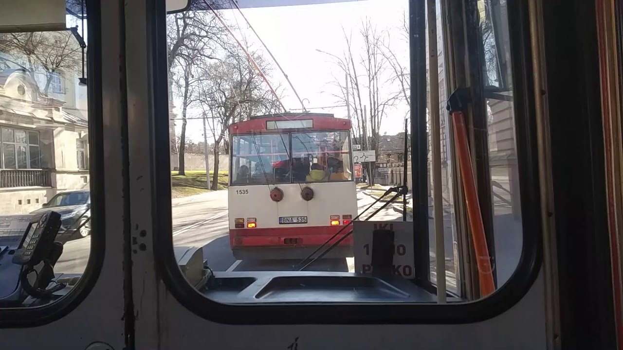 Vilniaus troleibusai 4 Antakalnis–Centras–Žemieji Paneriai Škoda 14Tr13/6 Nr.1591