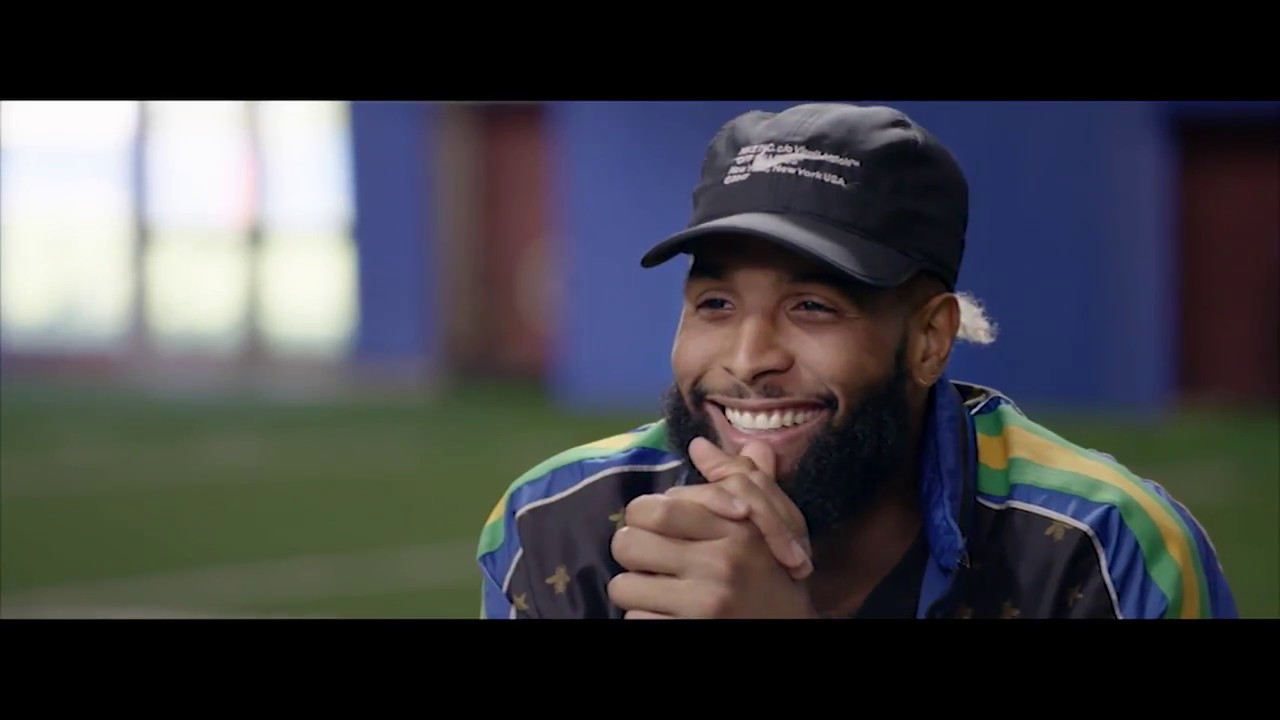 Odell Beckham Jr. with Michael Strahan NFL on FOX